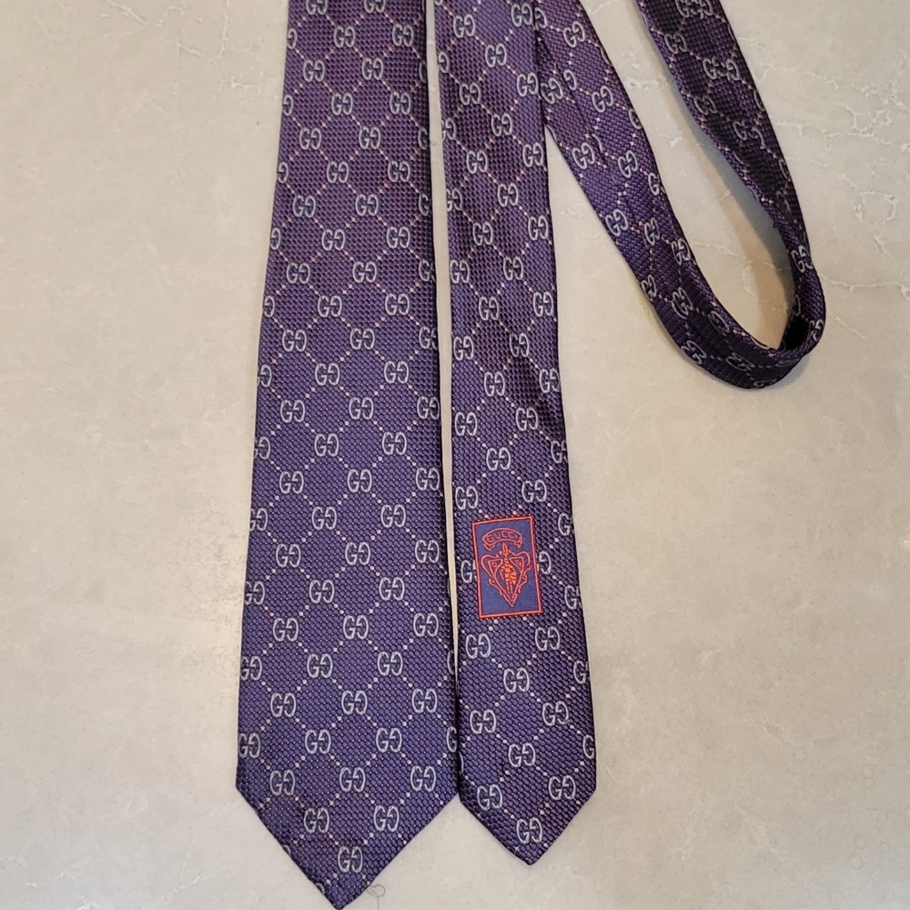 Gucci GG Patern Silk Tie